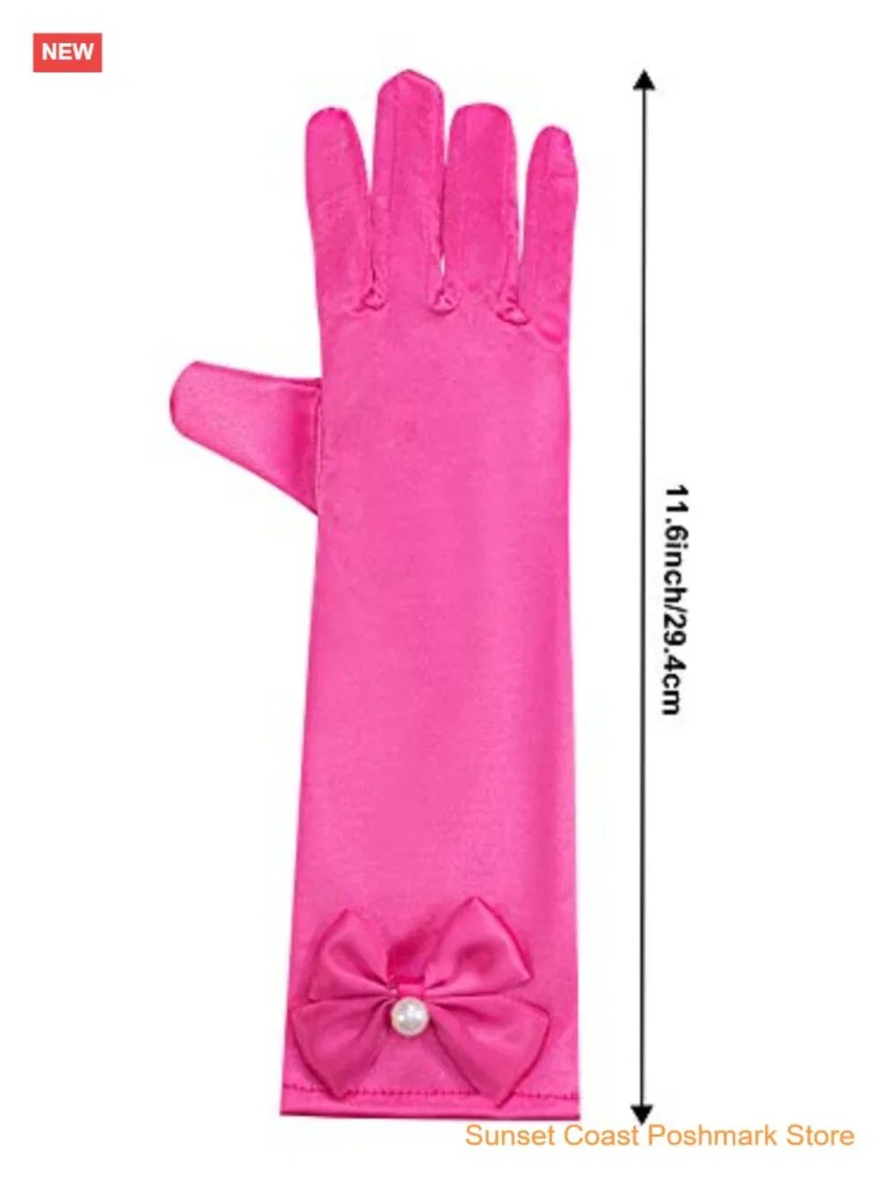 9 Pairs Satin Gloves Dress Up Princess Bows Long Formal Gloves for Girls